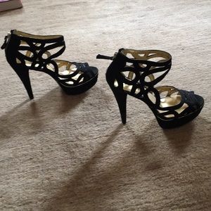 Nine West Black Suede Heel 6.5